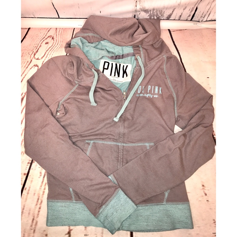 Pink Victoria's Secret Zip Up Hoodie Size Small